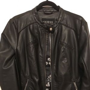 Women's Guess Side Lace Faux Leather Jacket